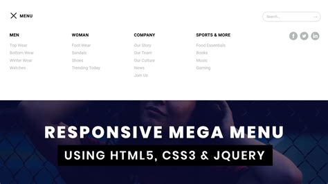 mega menu css codepen|Responsive Mega Menu .